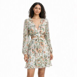 NWT Love By Design Multicolor Floral Long Sleeve Mini Dress